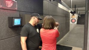 Lead Instructor Shawn Steiner with Steiner Academy of Firearms Training working with Attendee at Inner 10 Range.